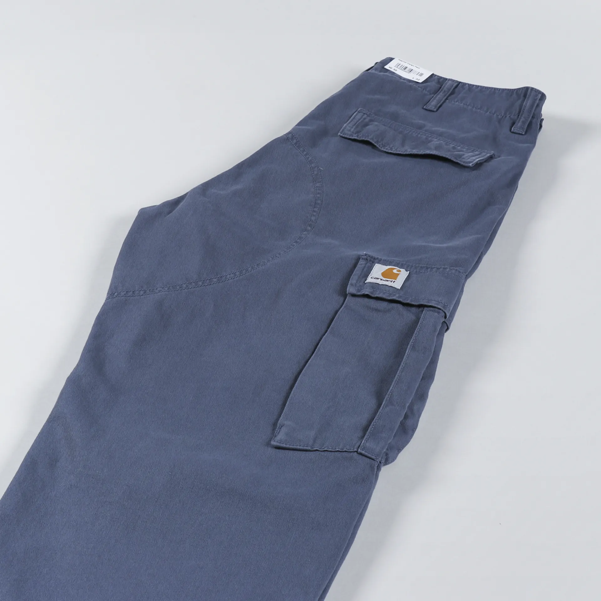 Shop Carhartt WIP Regular Cargo Pant Moraga Pants (storm blue garment dyed)  online