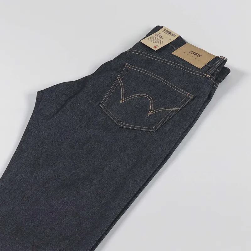 Edwin Regular Tapered Jeans Blue Unwashed Selvedge-5