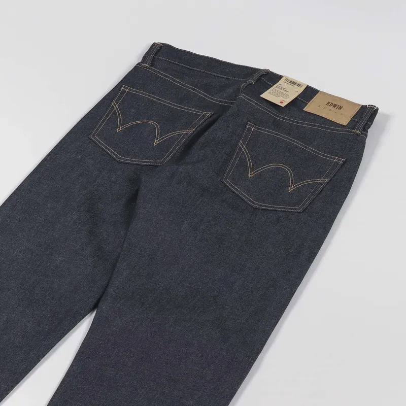 Edwin Regular Tapered Jeans Blue Unwashed Selvedge-7