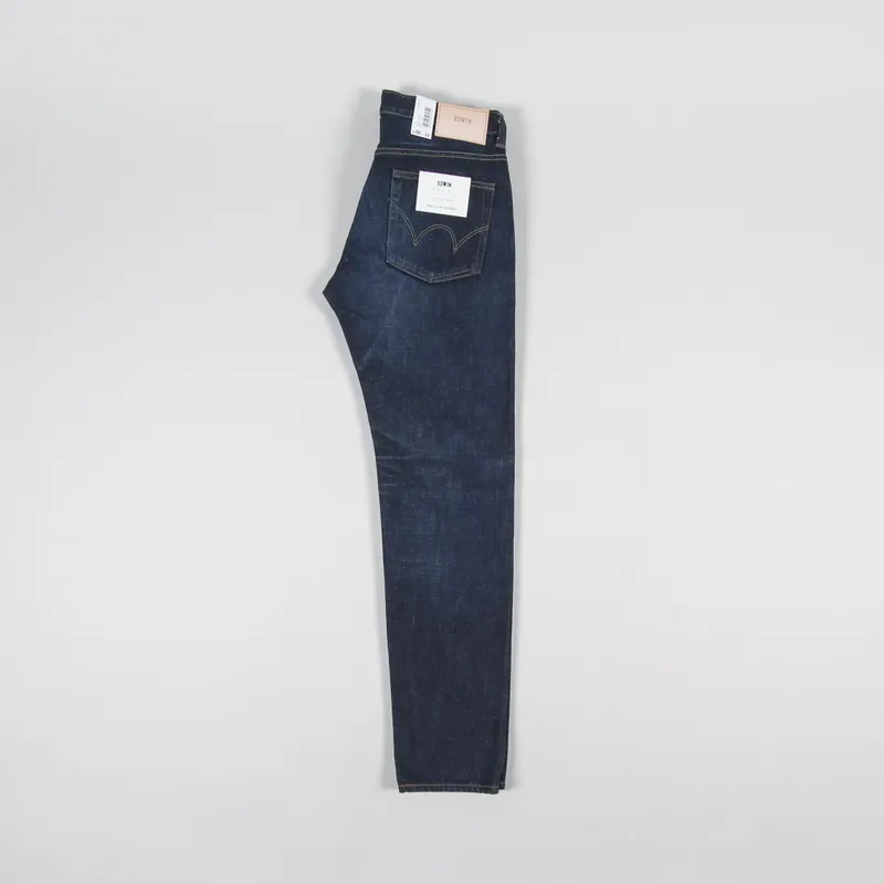 Edwin Regular Tapered Jeans Nihon Menpu Dark Pure Indigo Rainbow Selvedge-2