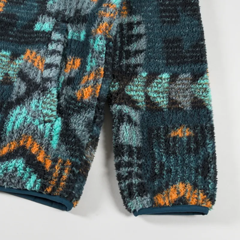 Columbia Rugged Ridge II Sherpa Half Snap Fleece Night Wave Pathways Print-5