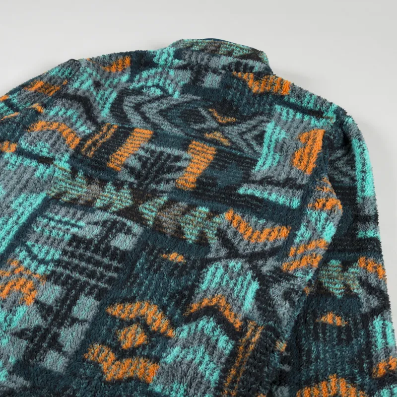 Columbia Rugged Ridge II Sherpa Half Snap Fleece Night Wave Pathways Print-3