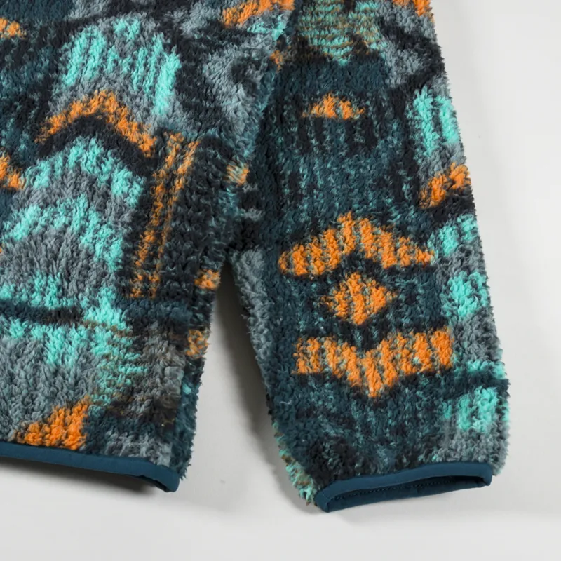 Columbia Rugged Ridge II Sherpa Half Snap Fleece Night Wave Pathways Print-4