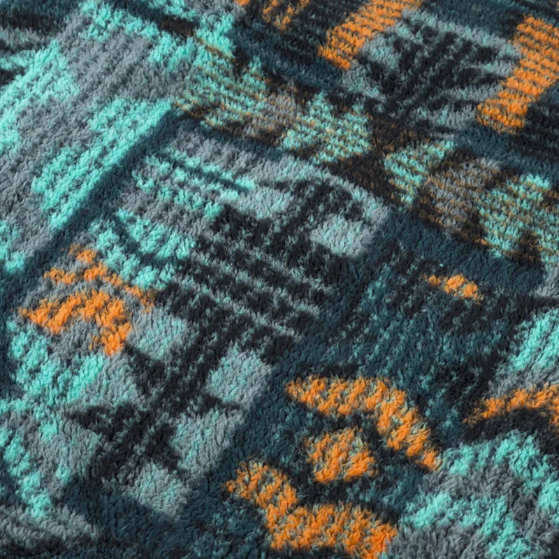 Columbia Rugged Ridge II Sherpa Half Snap Fleece Night Wave Pathways Print-6