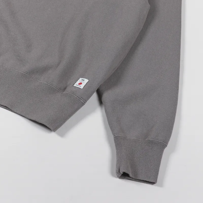 Edwin Raglan Sleeve Crew Sweat Grey-4