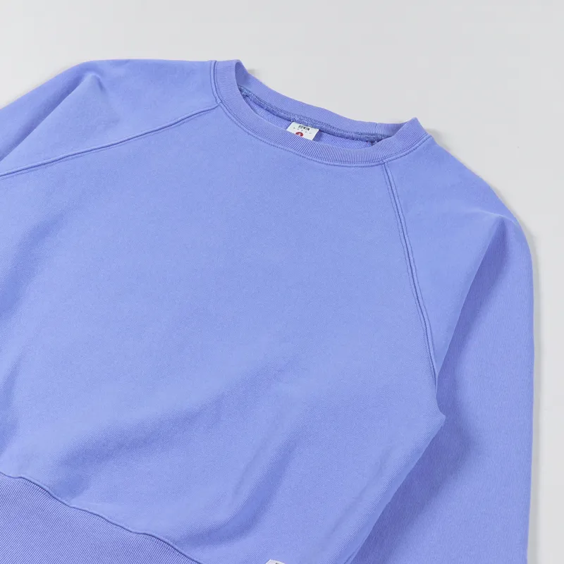 Edwin Raglan Sleeve Crew Sweat Jacaranda-2