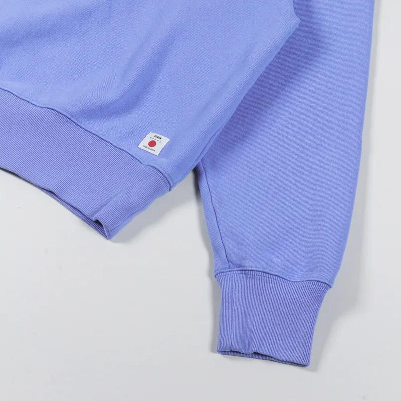 Edwin Raglan Sleeve Crew Sweat Jacaranda-3