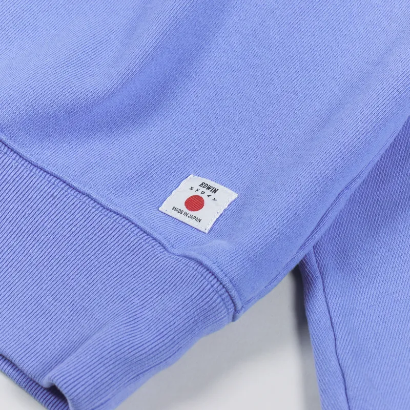 Edwin Raglan Sleeve Crew Sweat Jacaranda-4