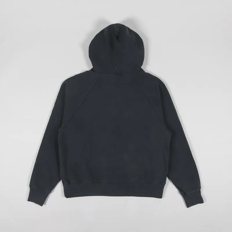 Edwin Raglan Sleeve Hoodie Black-1