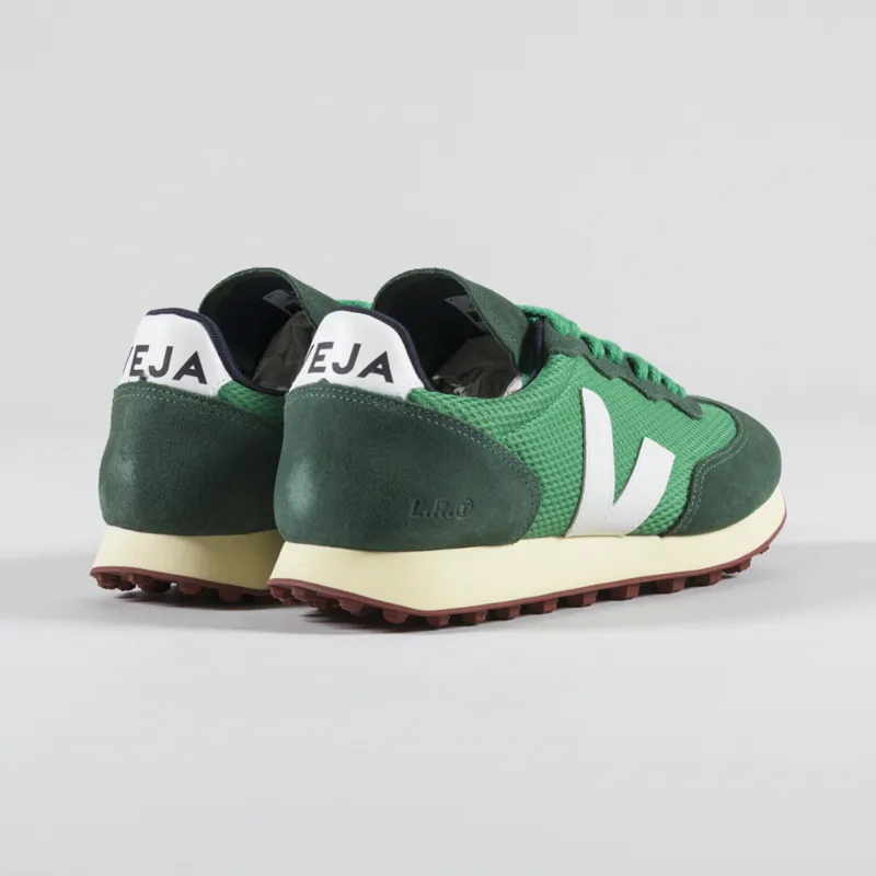 Veja Womens Rio Branco Alveomesh Shoes Emeraude White-3