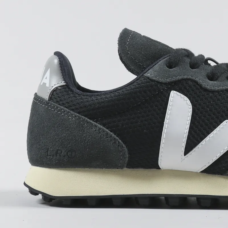 Veja Womens Rio Branco Alveomesh Shoes Black White Oxford Grey-5