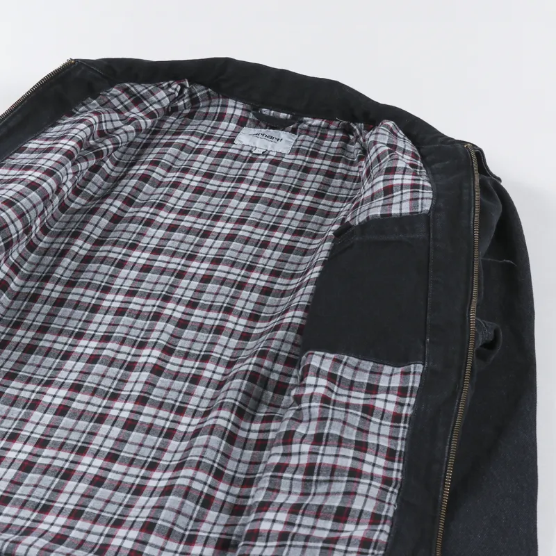 Carhartt WIP Mens Rider Jacket Black Stone Washed Smith Denim Carhartt WIP Mens Rider Jacket Black Stone Washed Smith Denim