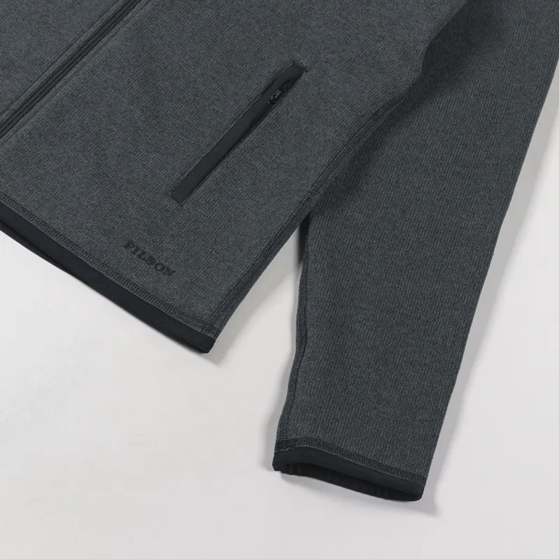 Filson USA Mens Polartec Ridgeway Fleece Charcoal Heather Jacket