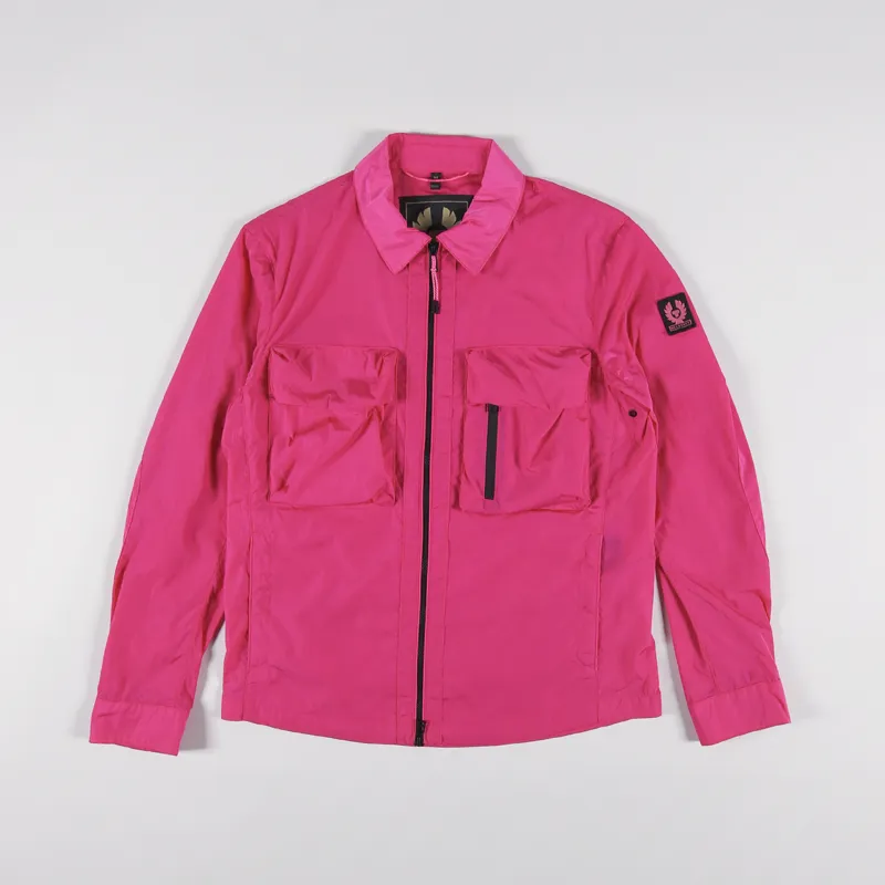 Belstaff Mens Lightweight Rift Overshirt Fuchsia Pink Jacket