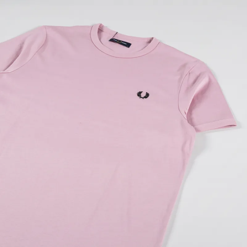 Fred Perry Ringer T Shirt Chalky Pink-2