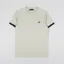 Fred Perry Ringer T Shirt Light Oyster