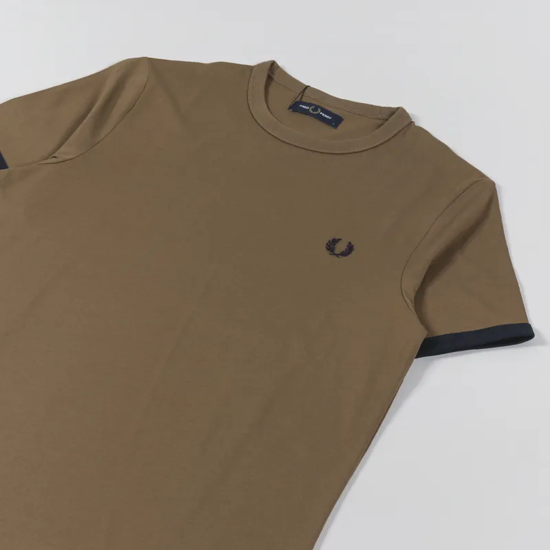 Fred Perry Ringer T Shirt Shaded Stone-2