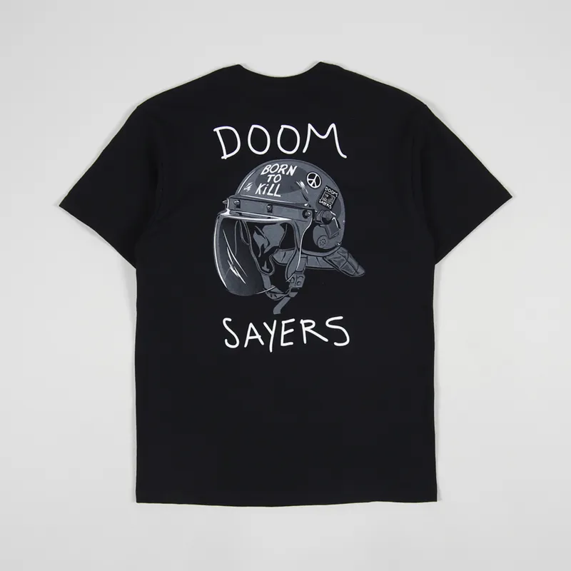 Doomsayers Riot Helmet T Shirt Black