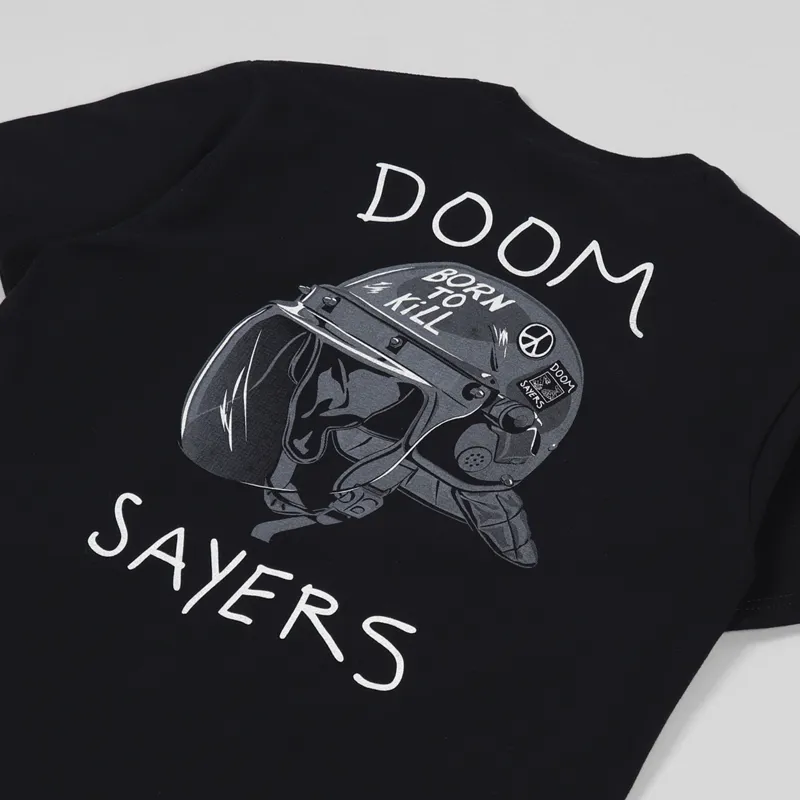 Doomsayers Riot Helmet T Shirt Black-2