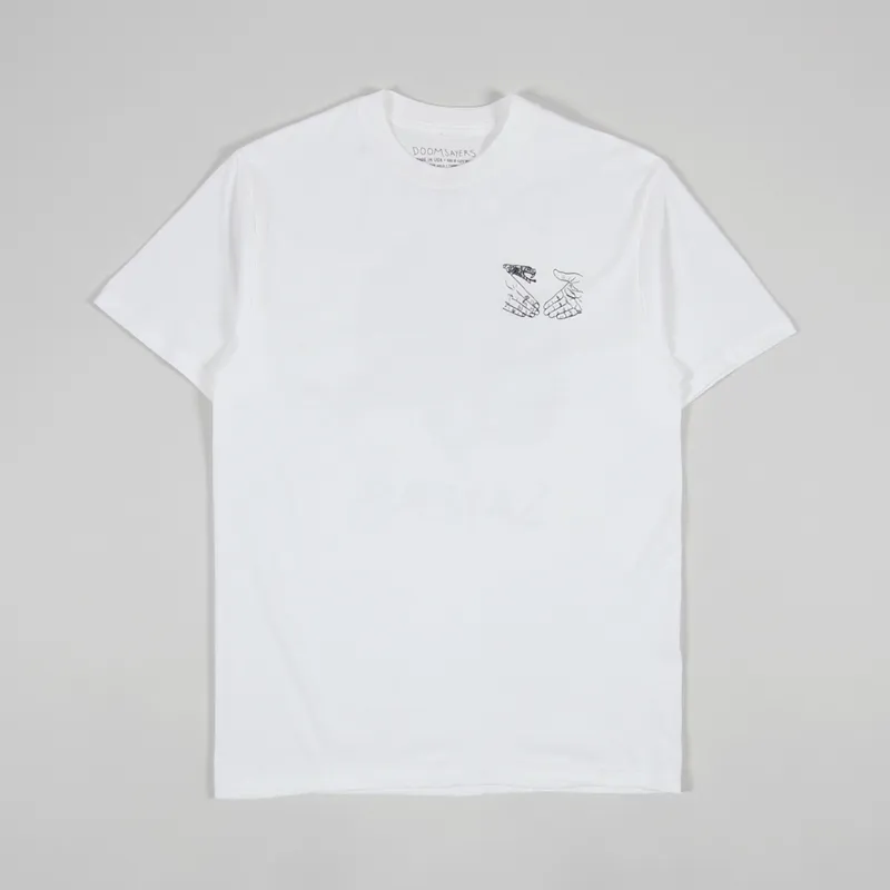 Doomsayers Riot Helmet T Shirt White-1