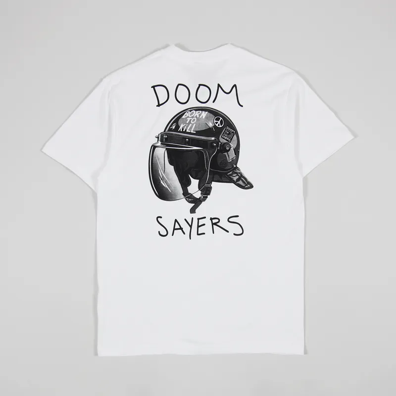 Doomsayers Riot Helmet T Shirt White