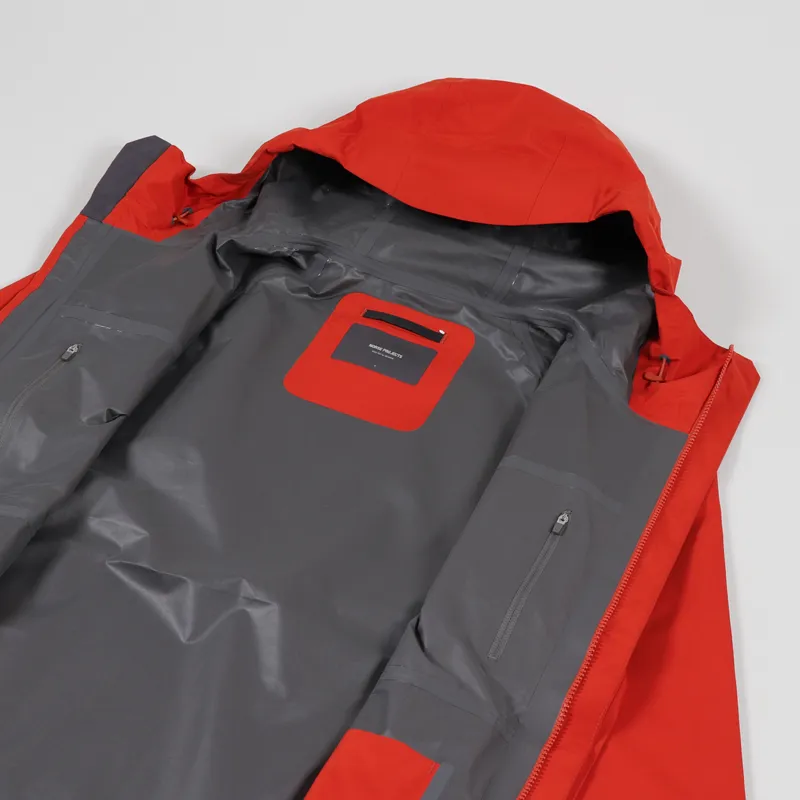 Norse Projects Rokkvi Shell GORE-TEX Jacket Industrial Orange-4