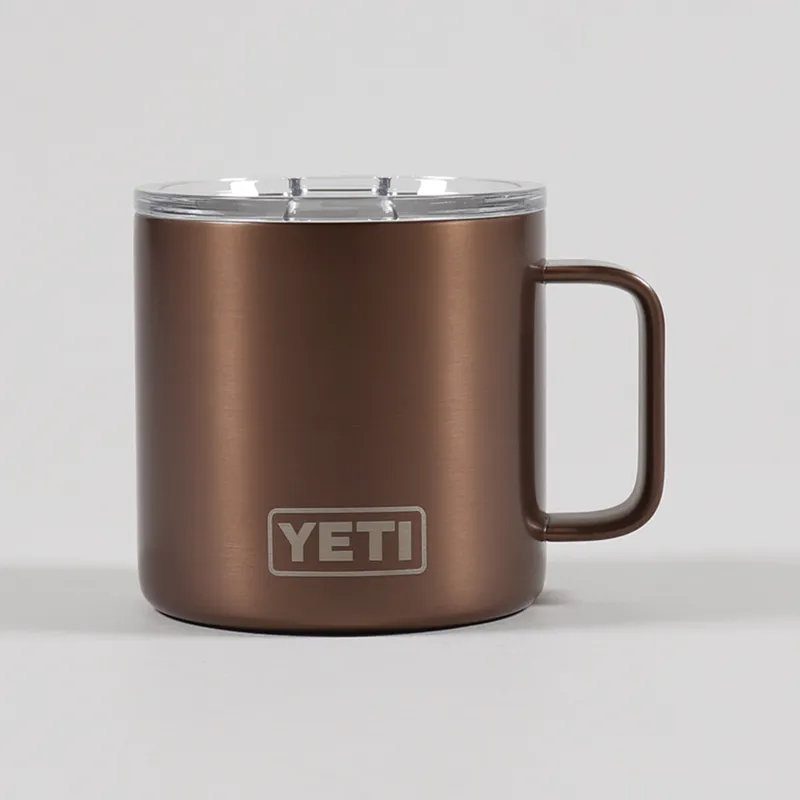 YETI Drinkware Rambler 14oz Thermal Mug Copper Brown