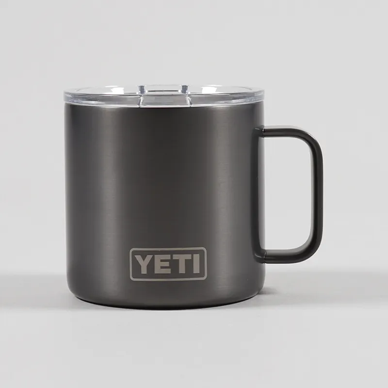 YETI Drinkware Rambler 14oz 415ml Travel Mug Graphite Grey
