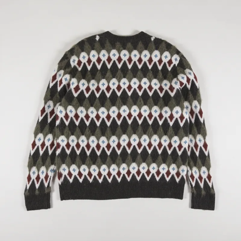 Norse Projects Rune Merino Fair Isle Jacquard Sweater Ivy Green-1