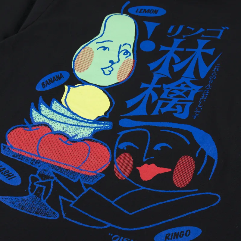 Edwin Ringo Oishii Long Sleeve T Shirt Black-4