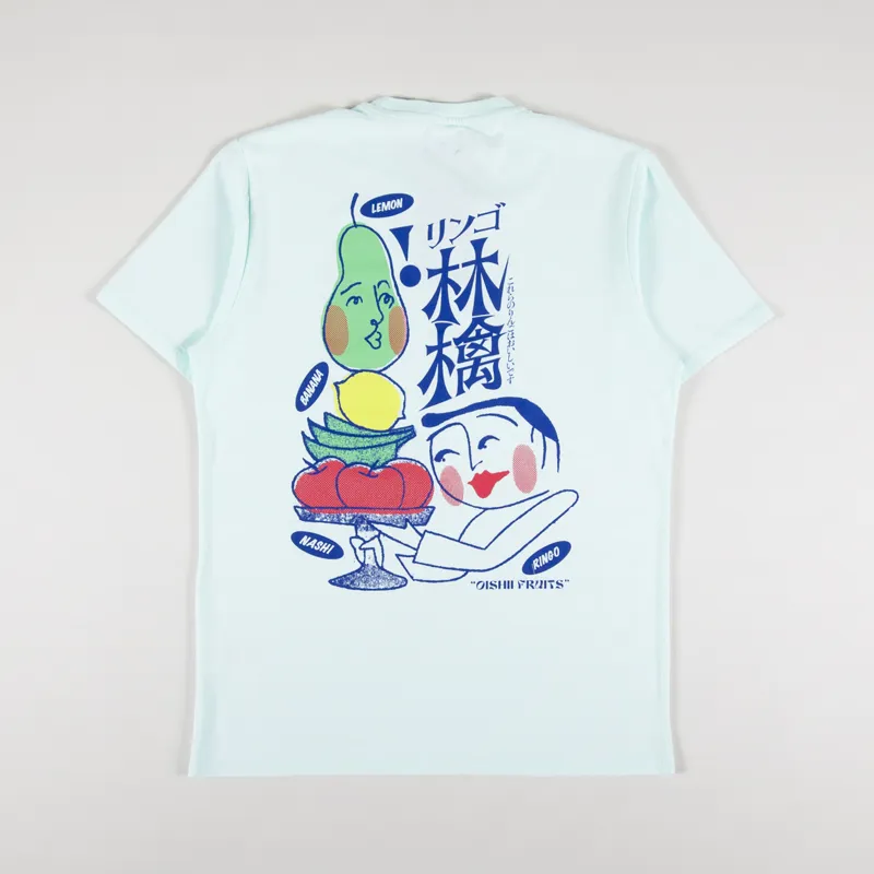 Edwin Ringo Oishii T Shirt Bleached Aqua