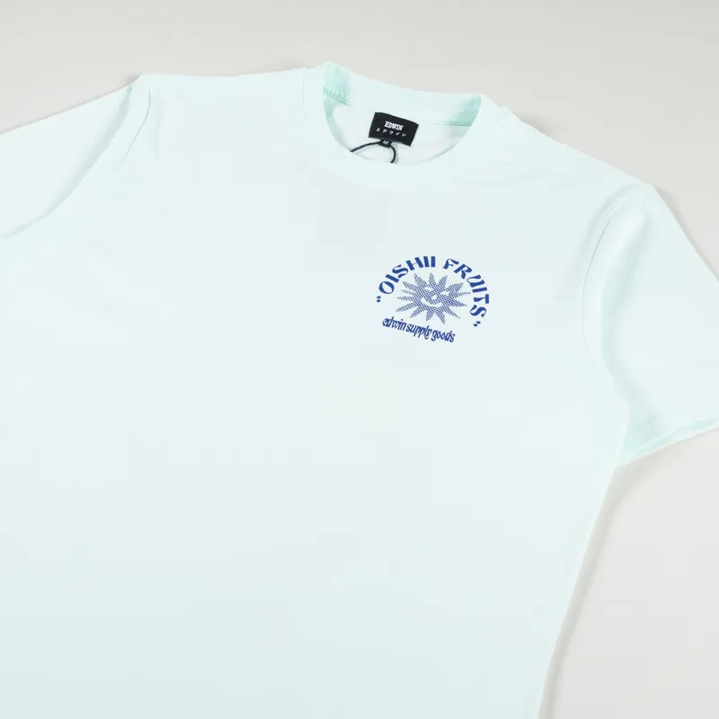 Edwin Ringo Oishii T Shirt Bleached Aqua-3