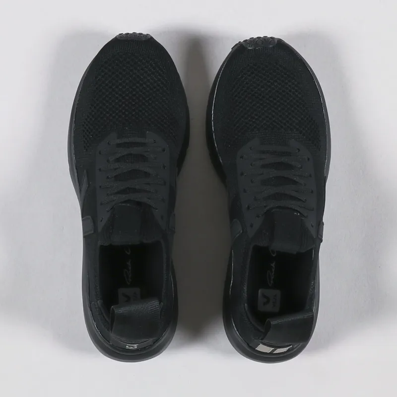 Veja x Rick Owens Runner Style 2 V-Knit Shoes Full Black-3