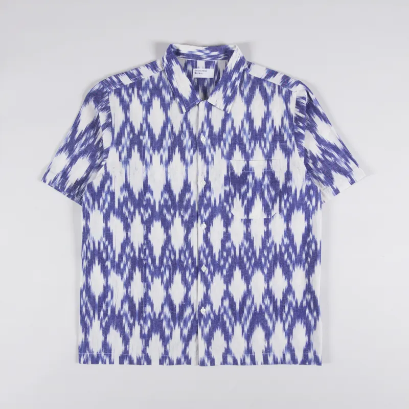 Universal Works Road Shirt Ecru Summer Ikat