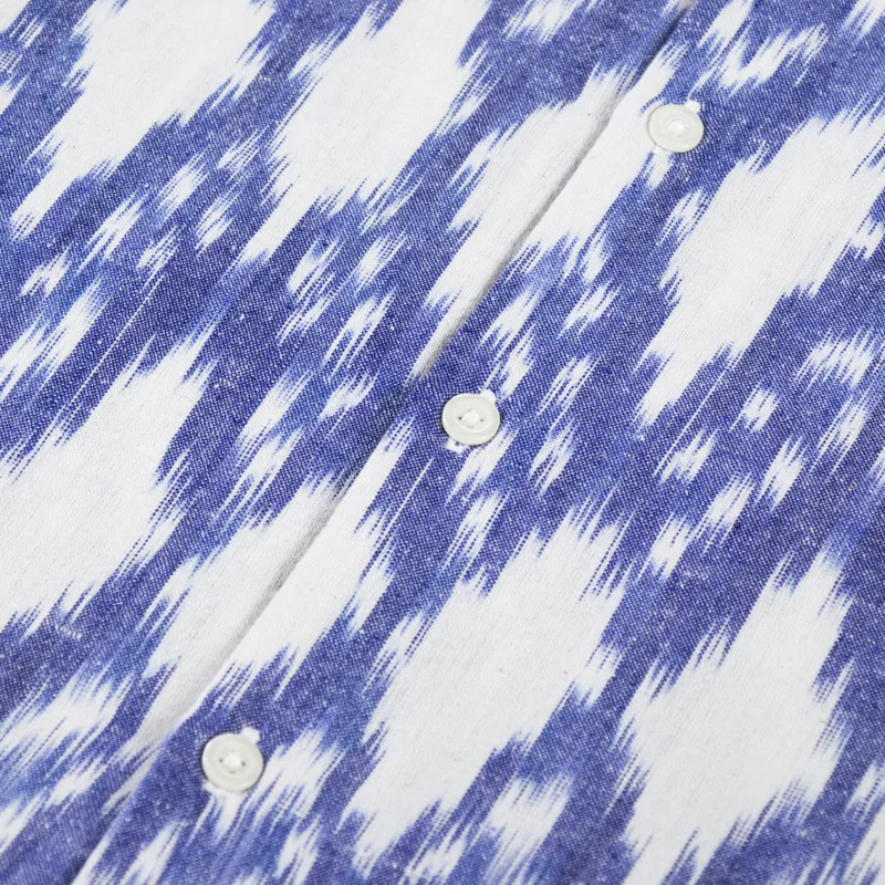 Universal Works Road Shirt Ecru Summer Ikat-1