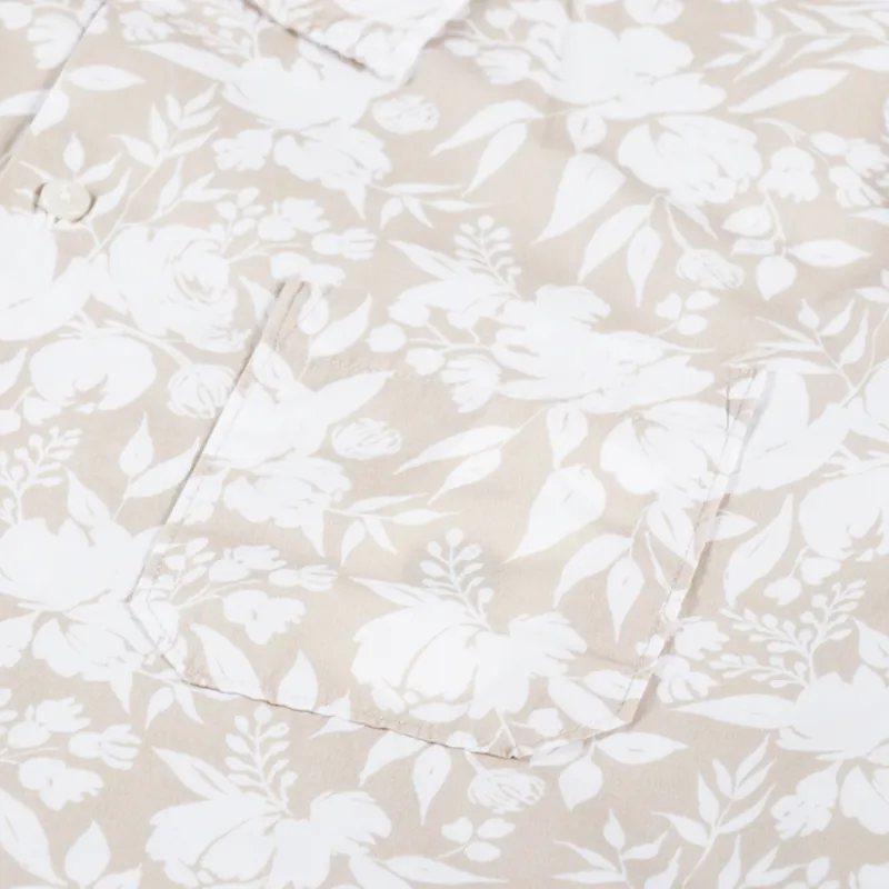 Universal Works Road Shirt Sand Organic Cotton Print-2