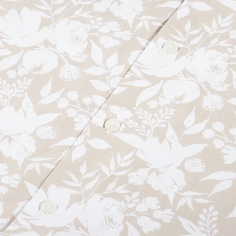 Universal Works Road Shirt Sand Organic Cotton Print-1