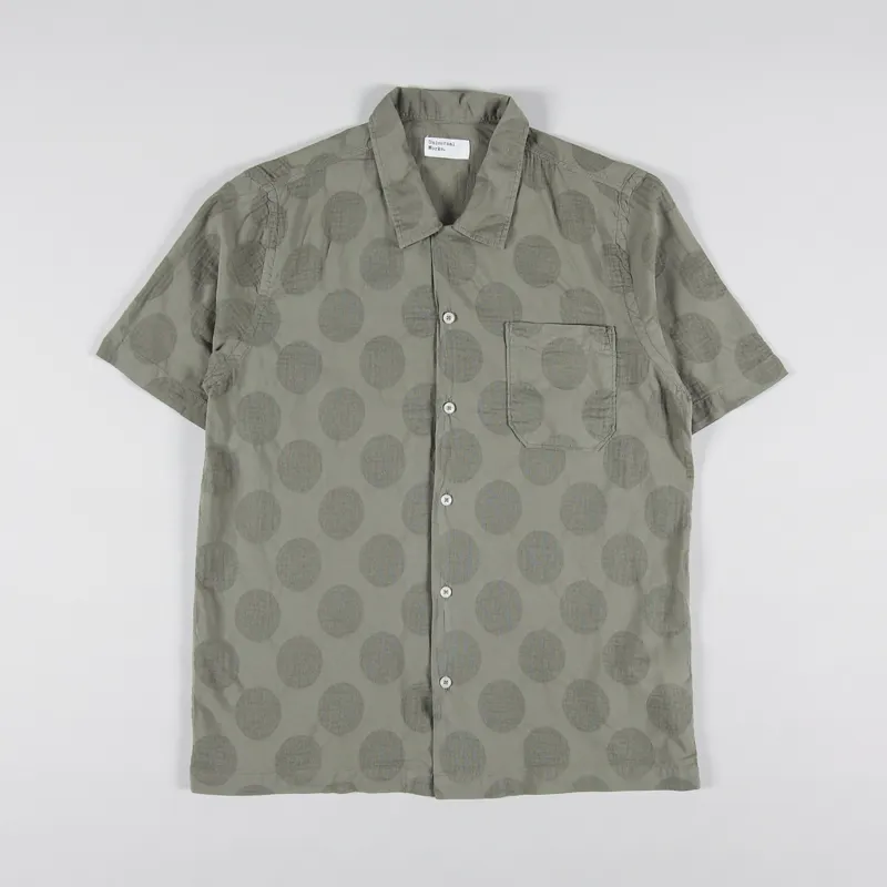 Universal Works Road Shirt Light Olive Dot Cotton