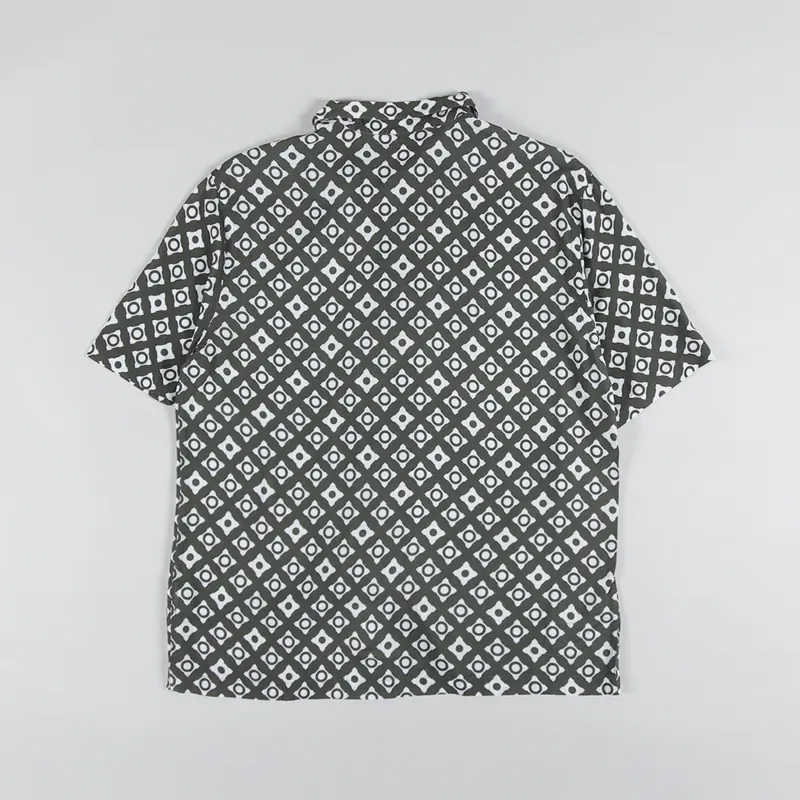 Universal Works Road Shirt Saturday Viscose Olive-1