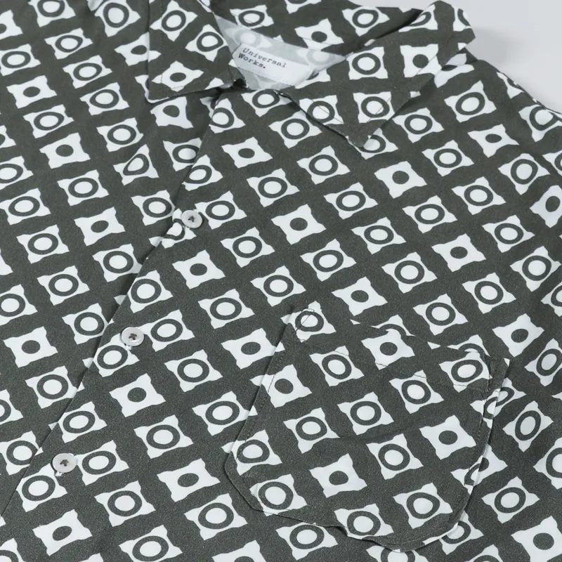 Universal Works Road Shirt Saturday Viscose Olive-5