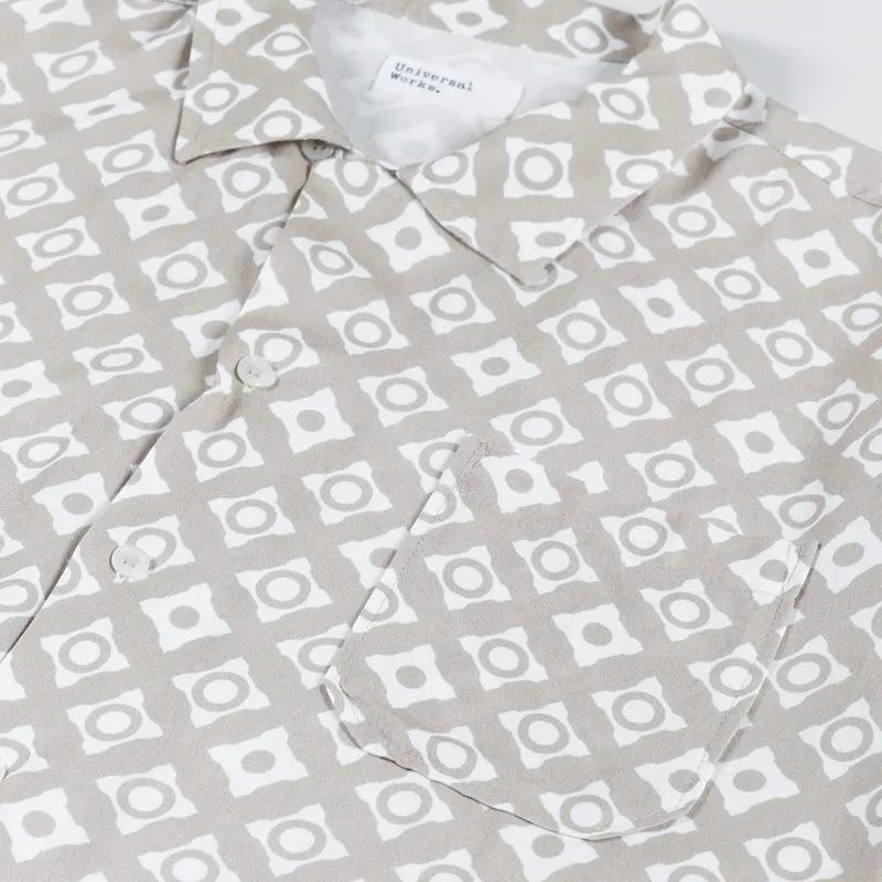 Universal Works Road Shirt Saturday Viscose Sand-5