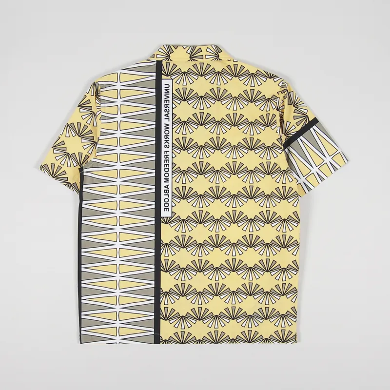 Universal Works Road Trip Shirt Freedom Print Yellow-1