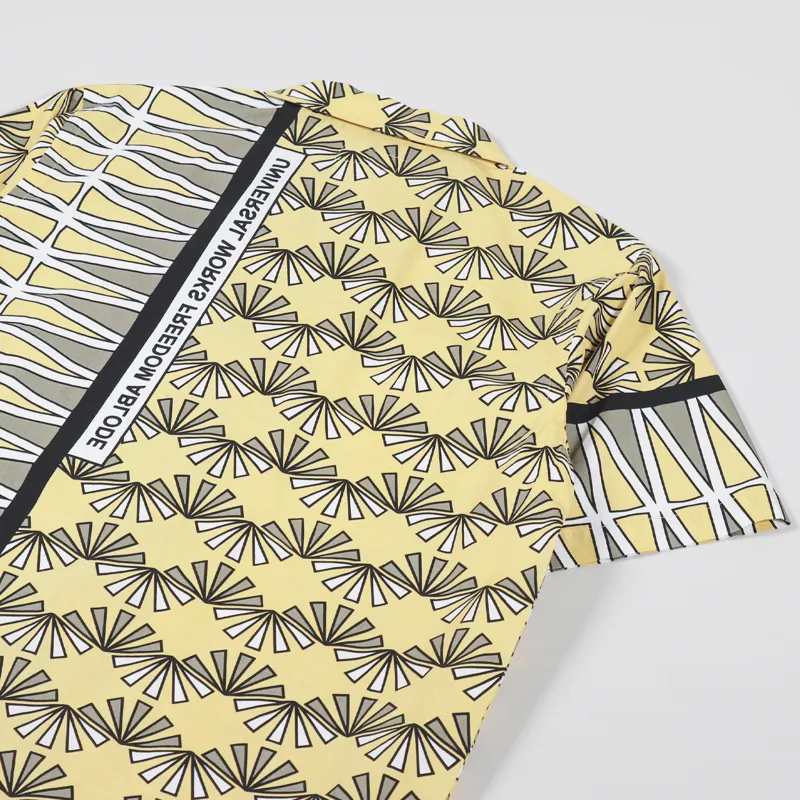Universal Works Road Trip Shirt Freedom Print Yellow-3