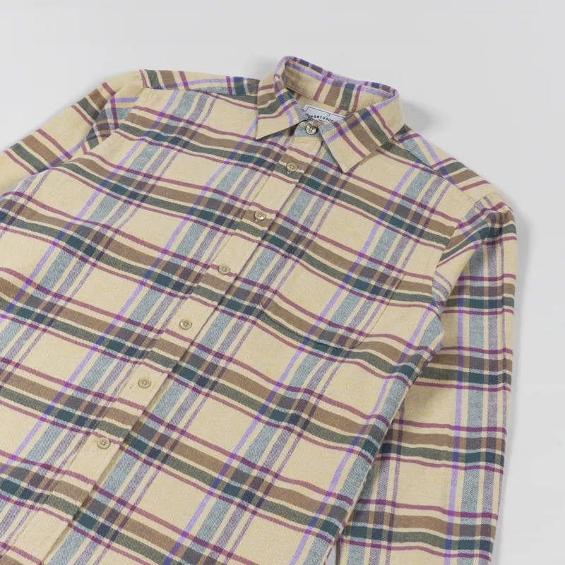 Portuguese Flannel Robbler Shirt Tan-2
