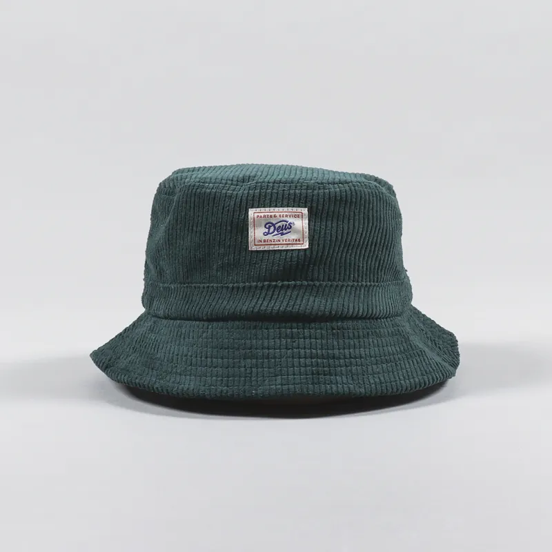 Deus Ex Machina Ronny Cord Bucket Hat Jasper Green-2