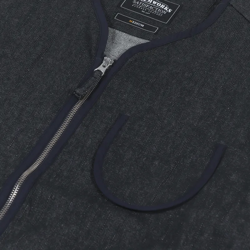 FrizmWORKS Round Zip Up Cardigan Indigo-6