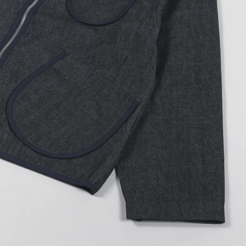 FrizmWORKS Round Zip Up Cardigan Indigo-8