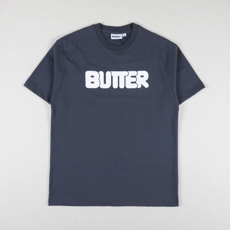 Butter Goods Rounded Logo T Shirt Charcoal