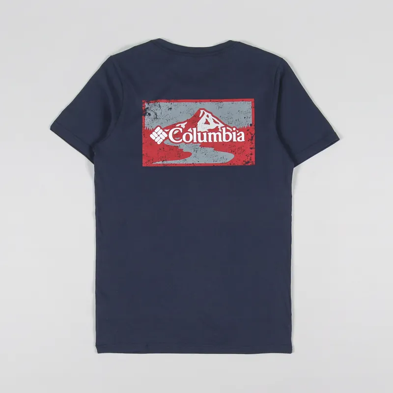 Columbia Rapid Ridge Back Graphic T Shirt II Collegiate Navy