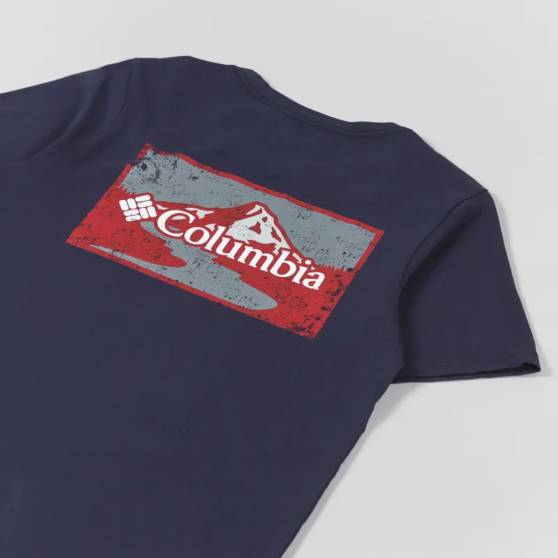 Columbia Rapid Ridge Back Graphic T Shirt II Collegiate Navy-2